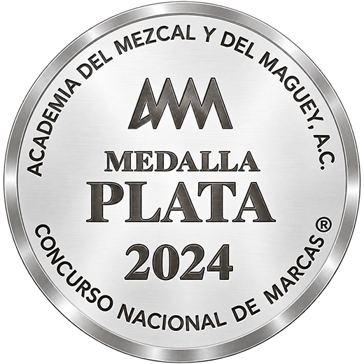 Medalla de plata de la Academia del Mezcal y del Maguey 2024 otorgada a Mezcal Doble Cobre